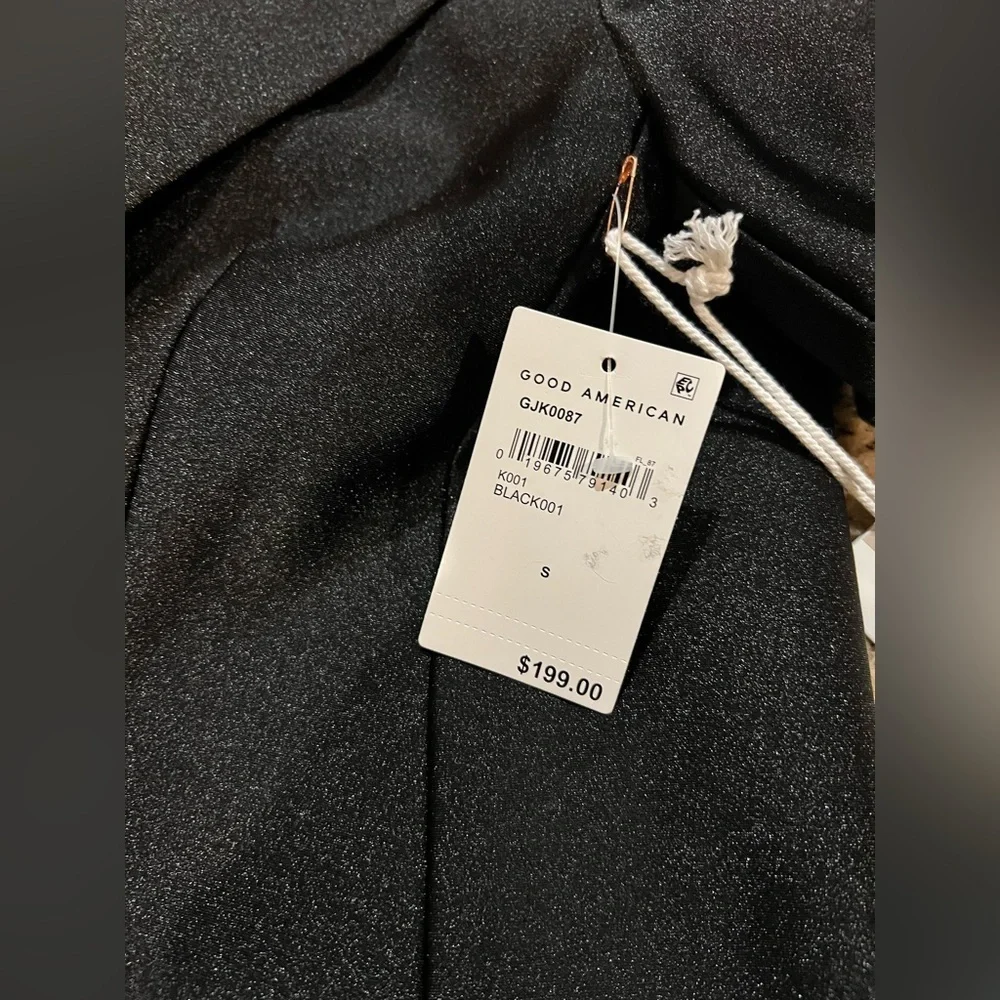 Good American Disco Sculpted Blazer Black01 Size Small $199 Revolve Sold Out NWT - Picture 11 of 12